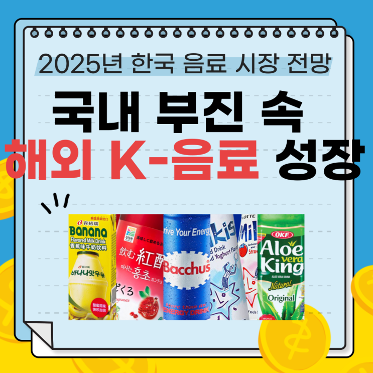  2025년 한국 음료 시장 전망 : 국내 부진 속 해외 K-음료의 놀라운 성장