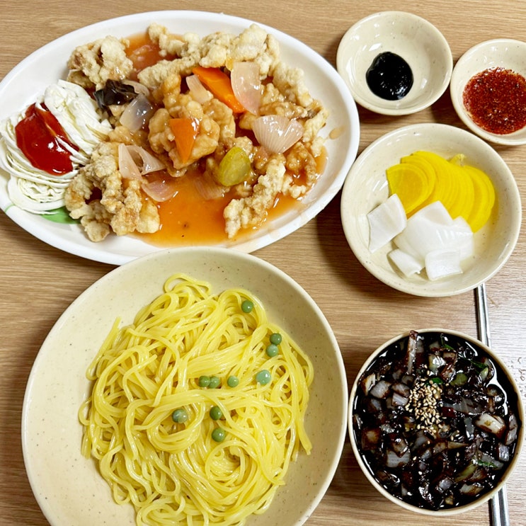  최애과장의 점심로드 안성 미양반점 :: 옛스러운 간짜장과 달콤 새콤 탕수육 찐 맛집