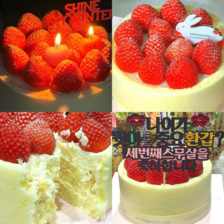  투썸플레이스 투썸 홀케이크 추천, 화이트 스초생 딸기 케이크 메뉴 가격 카드할인 칼로리 맛 후기