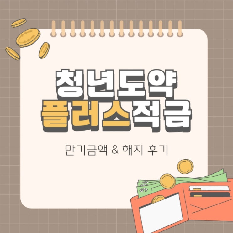  청년도약플러스적금 만기금액 해지후기