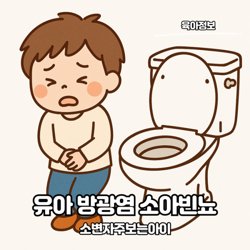 소변 자주 보는 아이 유아 소아 빈뇨 원인 증상 방광염 소아과 방문