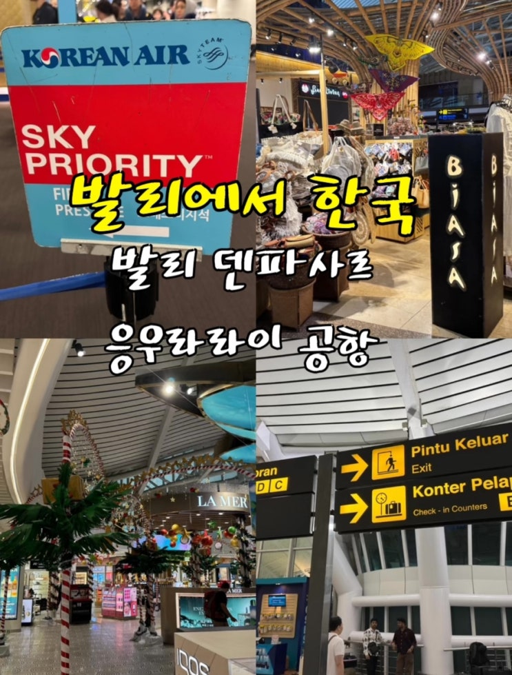  아기랑발리 발리공항 면세점 발리에서 한국 대한항공KE630 도마 기내반입 입국서류