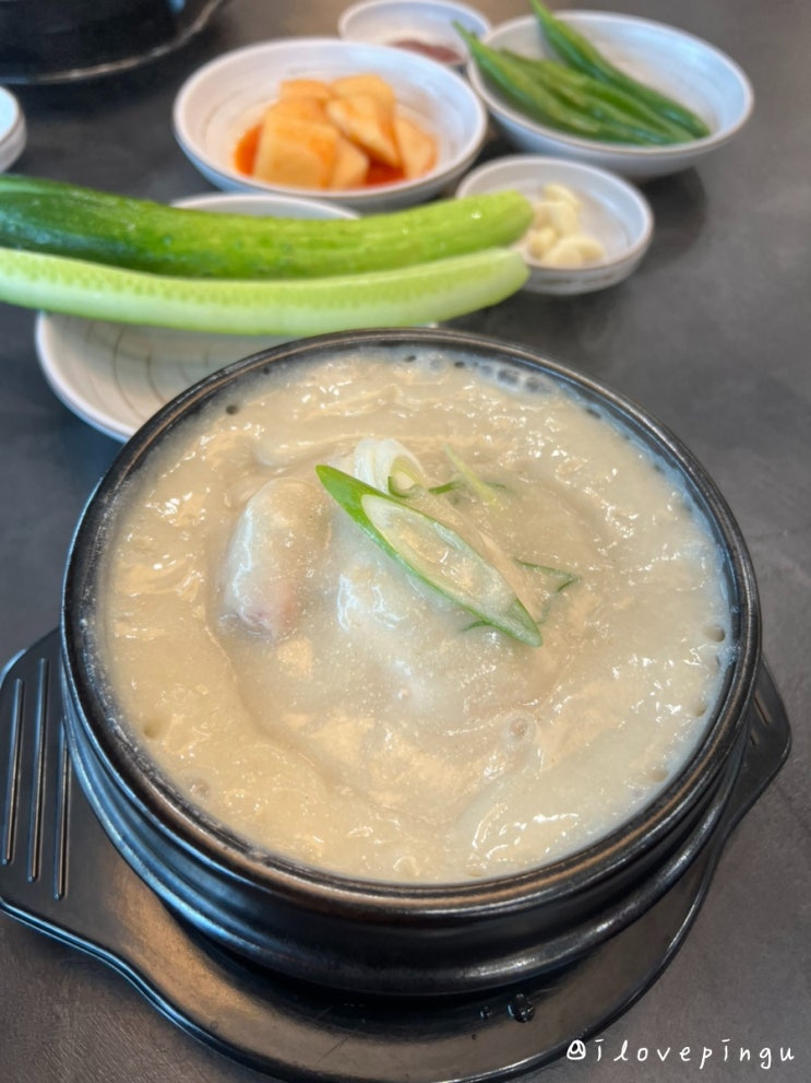 고소하고 들깨 국물의 깊은 맛이 나는 검단 맛집 아라들깨삼계탕