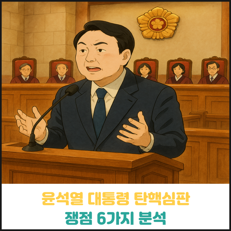 윤석열 대통령 탄핵심판 쟁점 6가지 윤석열 대통령 탄핵심판 쟁점 6가지