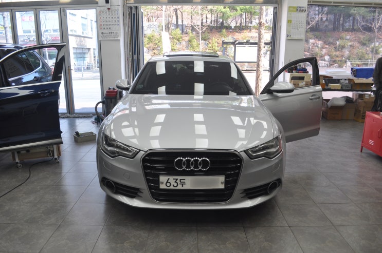  수원 용인 아우디 A6 ACC와Audi braking guard 사용불가 4G0 907 217 A 메인보드 고장수리 - 수원테크(수입차오디오수리전문)