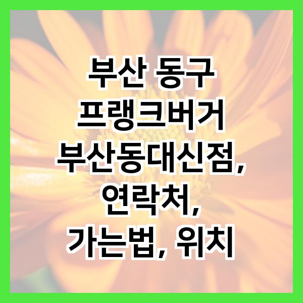 프랭크버거 부산동대신점 사진 1