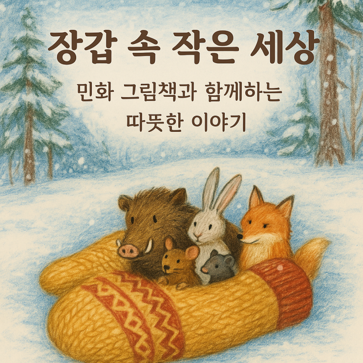 《장갑》_ 장갑 속 작은 세상_ 민화 그림책 《장갑》_ 장갑 속 작은 세상_ 민화 그림책