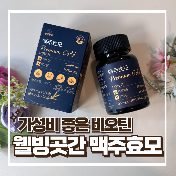  웰빙곳간 독일 맥주효모 프리미엄 골드 - 가성비 좋은 비오틴 영양제 추천