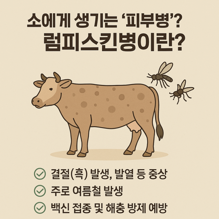  왔어요! 왔어요! 럼피스킨병 예방시기가 왔어요!!!