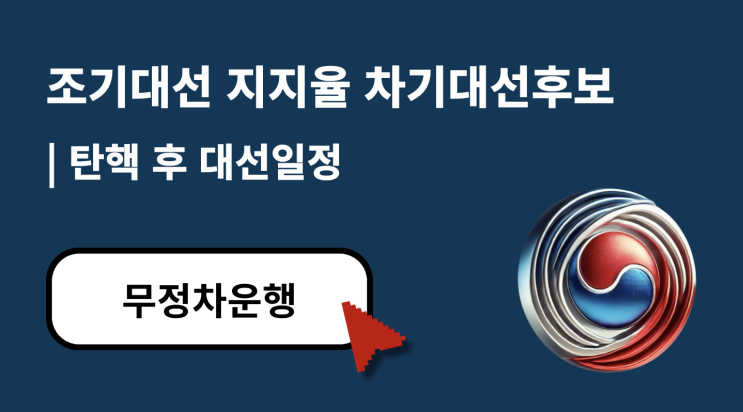 2025 조기<b>대선</b> 일정과 <b>지지율 변화</b> 총정리 (+ 차기 <b>대선후보</b>와... 