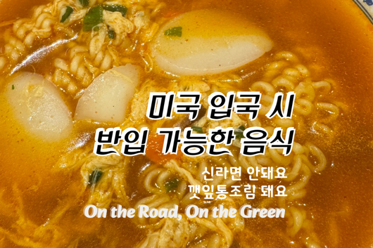  미국 입국 시 반입 가능한 음식 총정리! 라면, 햄, 즉석밥 가져가도 될까?