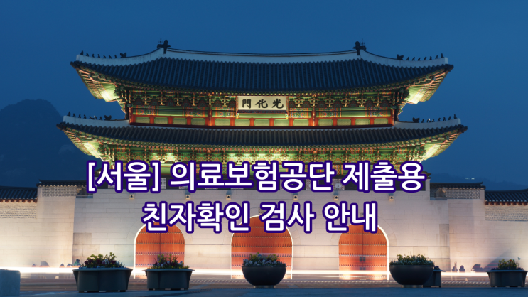  [서울] 의료보험공단 제출용 친자확인 검사 안내