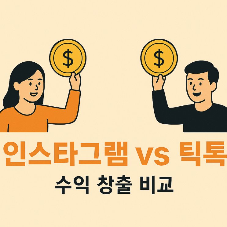   인스타그램 vs 틱톡｜어디서 더 돈이 될까? 수익 창출 비교 분석