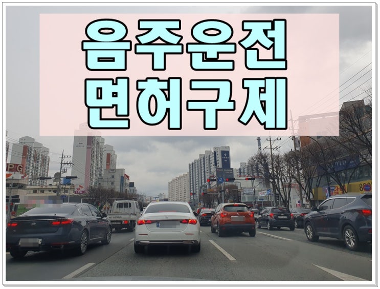  음주운전 수치 0.094% 1회 면허취소 1년 대처 방안은