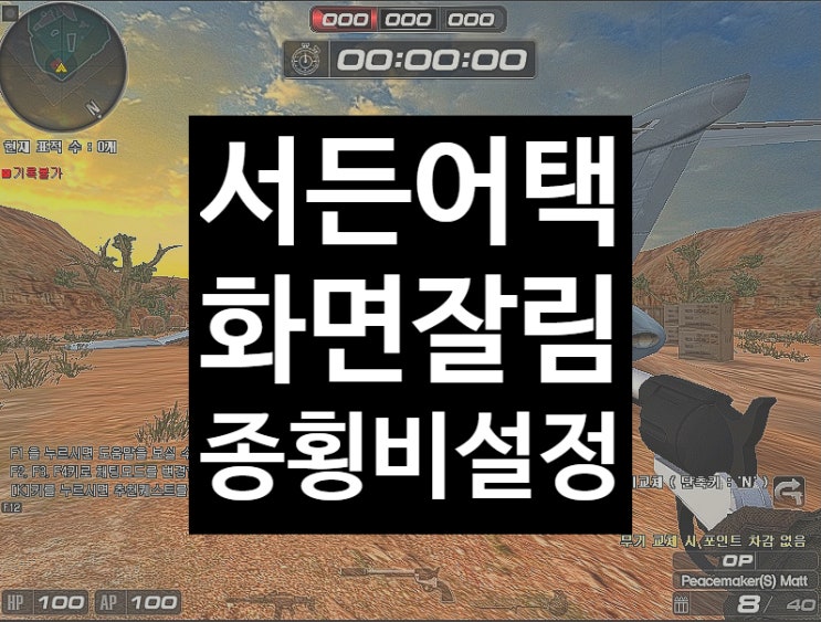  서든어택 종횡비 설정 화면 잘림 비활성화 안됨 해결