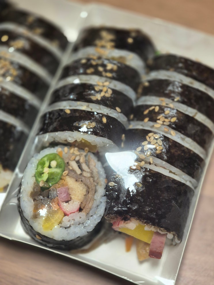  [광명사거리역] '명품달인김밥' 광명점 | 참치김밥 땡초숯불김밥 포장 맛집