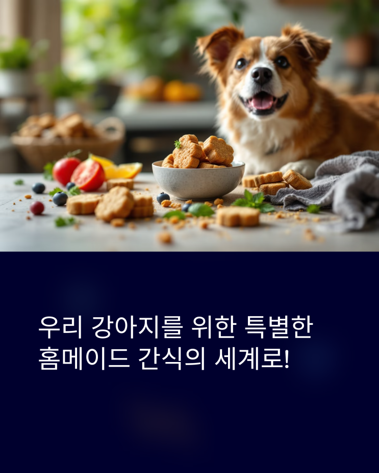  우리 집 강아지를 위한 건강 간식 만들기