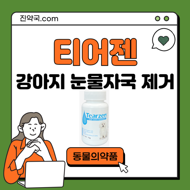 강아지 눈물자국얼룩 티어젠 결막염 소양증 치료 부산 명지 진약국 판매약국 효능효과 가격