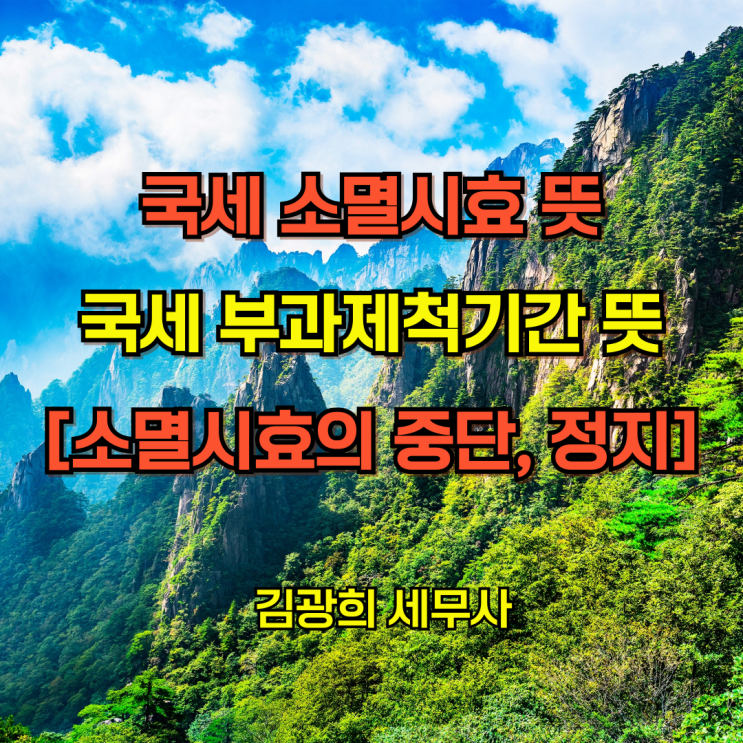  국세 소멸시효 뜻, 국세 부과제척기간 뜻[소멸시효의 중단, 정지]