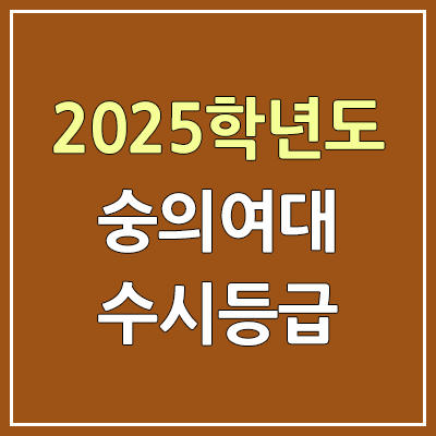 2025 숭의여대 수시등급, 예비번호 | 숭의여자대학교 커트라인, 입결 2025 숭의여대 수시등급, 예비번호 | 숭의여자대학교 커트라인, 입결