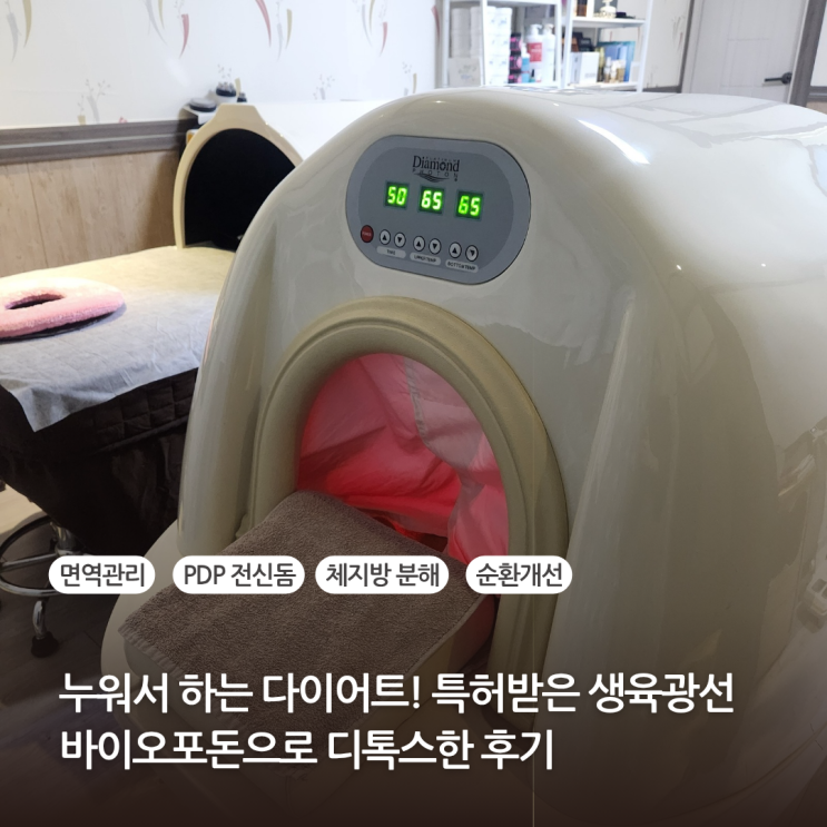 바이오포돈 효과 인천 누워서하는 다이어트 365뷰티홀릭 (생육광선 테라피 후기)