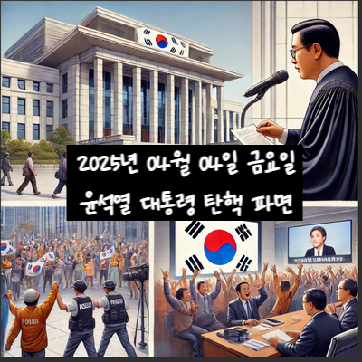 [오늘의 기록] 2025년 4월 4일 금요일 - 윤석열 대통령 탄핵 선고 파면