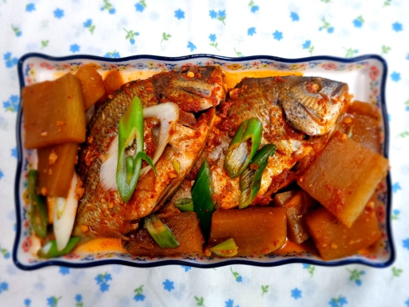 생선조림 만드는 법 도미조림 레시피 냉동생선 해동하는 법