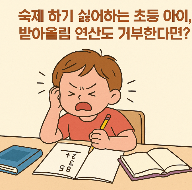  숙제 하기 싫어하는 초등 아이, 받아올림 연산도 거부한다면?