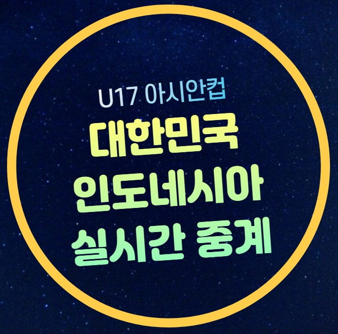 한국 인도네시아 <b>축구</b> 중계 전력분석 U<b>17 아시안컵</b> 2025년 4월... 