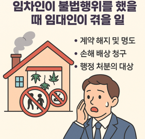  임차인이 불법행위를 했을 때, 임대인은 어떤 피해를 입을까?