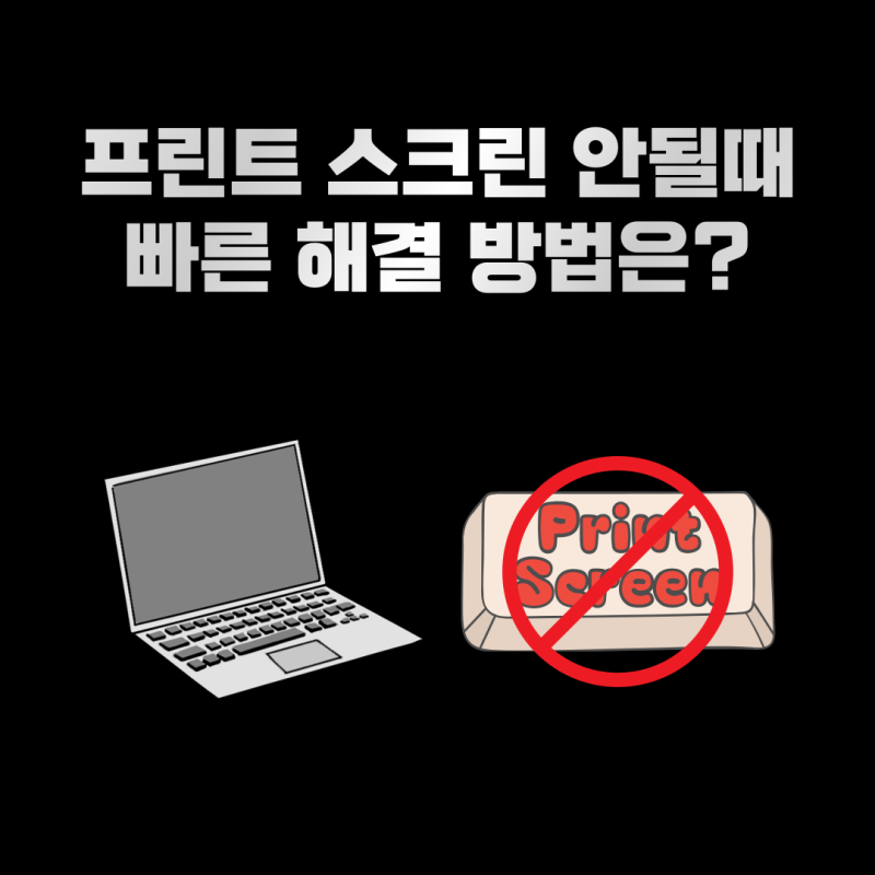 프린트 스크린 안될때 빠른 해결 방법은?
