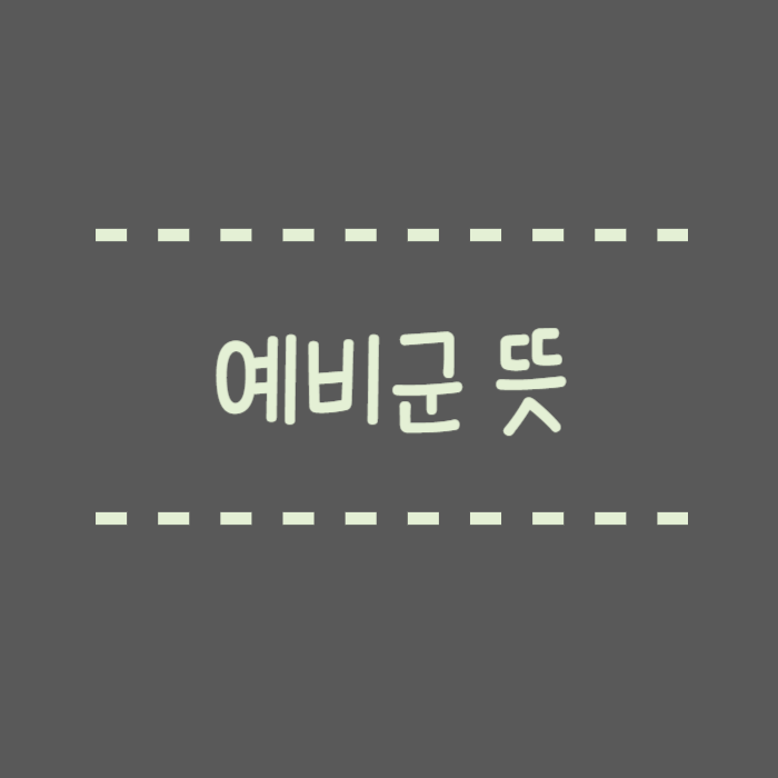  예비군 뜻부터 민방위 차이점, PX 이용 조건