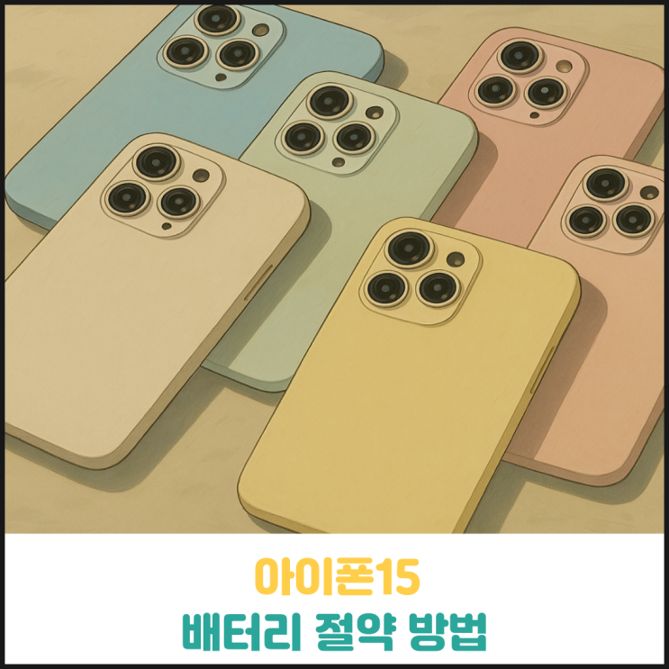 아이폰15 배터리 절약 방법 아이폰15 배터리 절약 방법