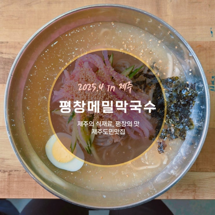  제주의 신선한 재료 평창의 유명한 맛 제주도민맛집 평창메밀막국수