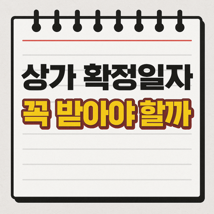  상가 확정일자란? 필수로 해야 하는 이유!