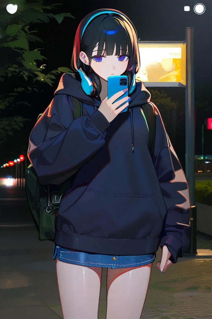  대학생 소녀 일러스트 4