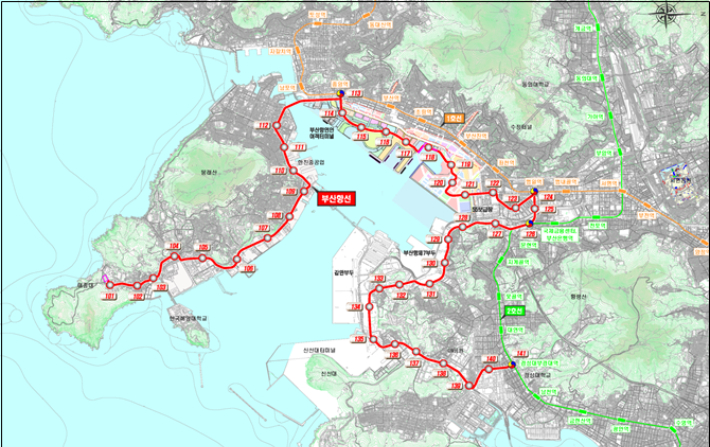 부산항 해안선 따라 24km 질주! <b>도시철도</b> '<b>부산항선</b>' 건설 추진!
