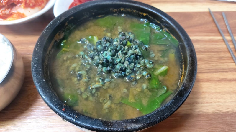 올갱이국(다슬기국)