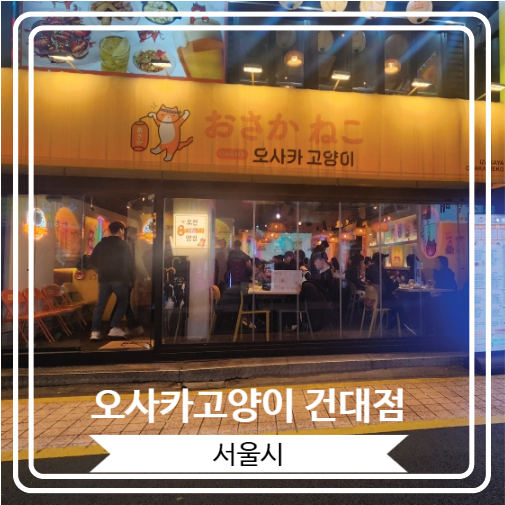  [오사카고양이 건대점] 일본 감성이 물씬 느껴지는 가성비 좋은 이자카야