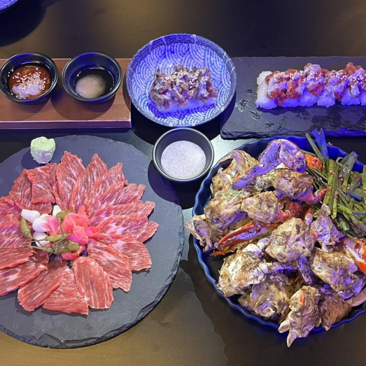  인계동 술집 데이트 맛집 육회야문연어 수원인계점 육사시미 게구이 추천