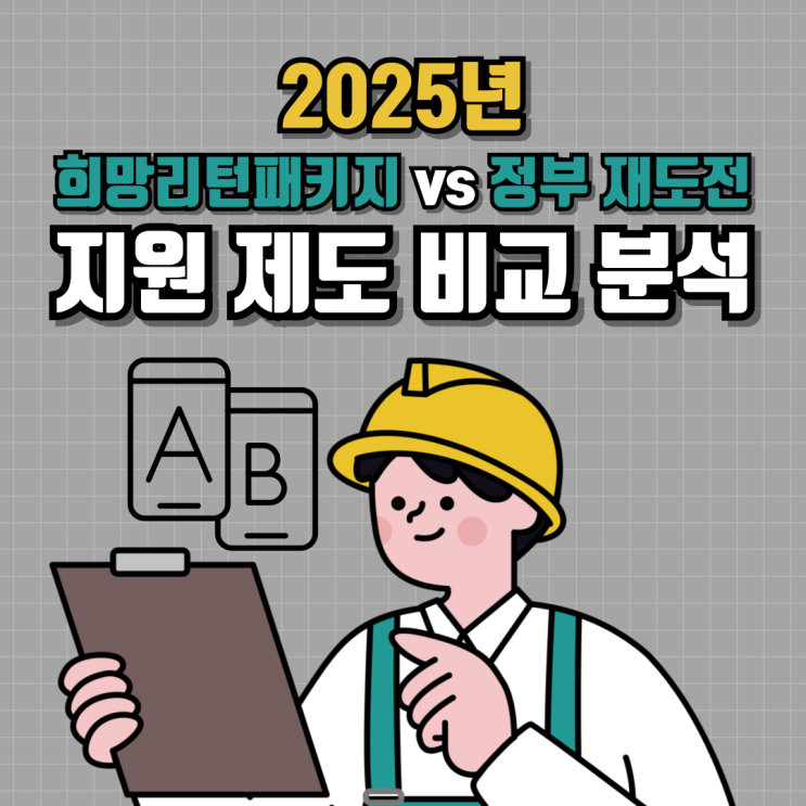  2025년 폐업지원제도 총정리: 희망리턴패키지 vs 재도전장려금 vs 재창업패키지