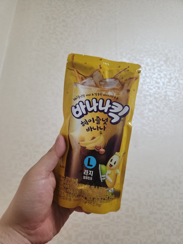  편의점 음료 바나나킥 헤이즐넛 바나나 달달하고 맛난 음료 칼로리