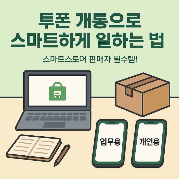  스마트스토어 사업자 필수템 투폰 개통 노하우