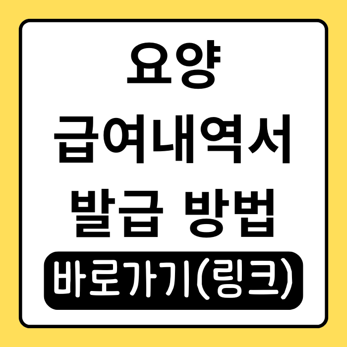  요양급여내역서 발급 방법 총정리! 병원 안 가도 돼요
