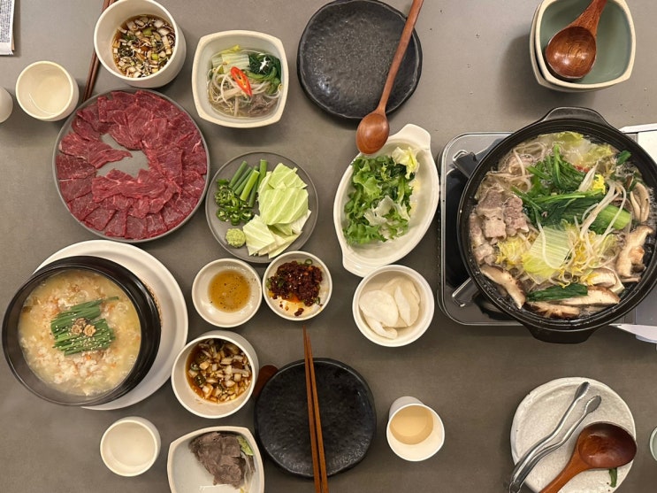  잠실술집 몽촌토성역맛집 싱어리 전골 뭉티기