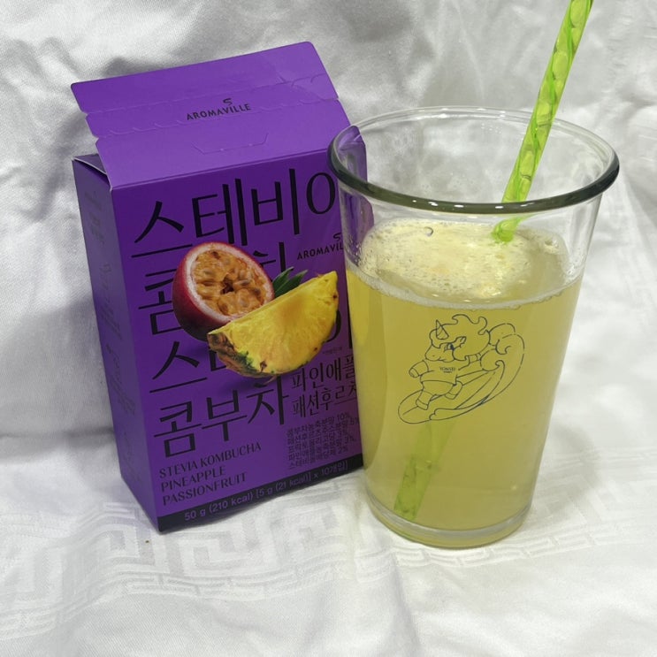  스테비아 파인애플 패션후르츠 콤부차 아로마빌