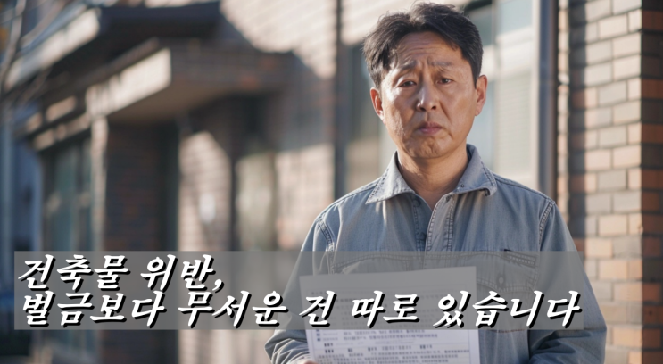  건축물 위반, 벌금보다 무서운 건 따로 있습니다