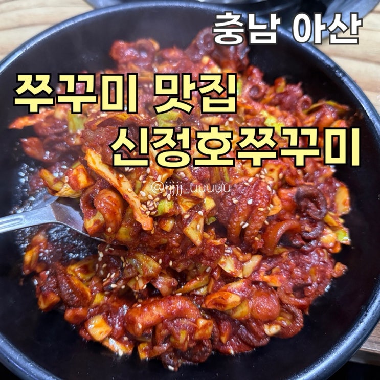  신정호맛집 아산 신정호쭈꾸미 내돈내산