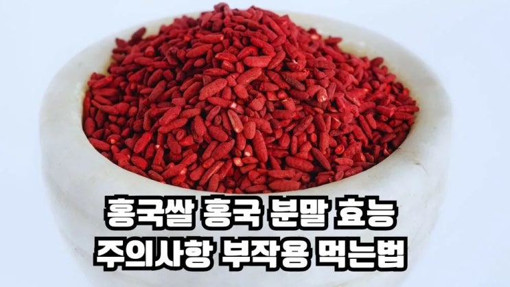  홍국쌀 홍국분말 효능 주의사항 부작용 먹는법