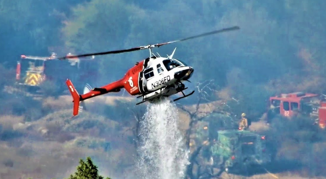 <b>대구</b> 서변동 <b>산불 진화</b> 중, 조종사 단독 탑승 Bell 206 헬기 추락... 